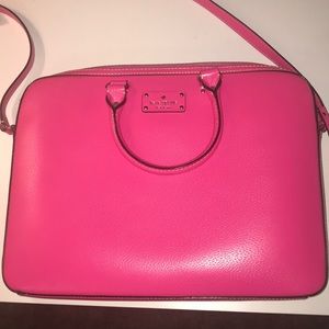 Pink Kate spade laptop case tote